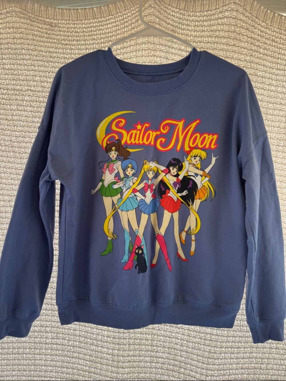 Sailor Moon Graphic Crewneck Sweatshirt - Blue